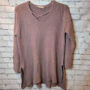 Philosophy,‎ CrissCross Sweater, Purple, Plus Size 1X